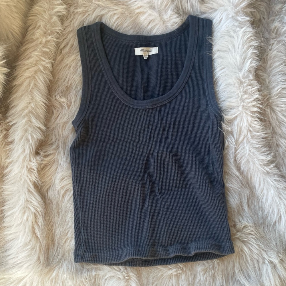Madewell Coal Waffle Knit Tank - Picture 3 of 6